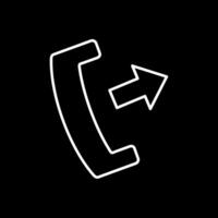 Phone Call Line Inverted Icon vector