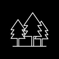 Tree Line Inverted Icon vector
