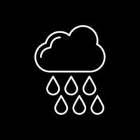 Rainy Line Inverted Icon vector