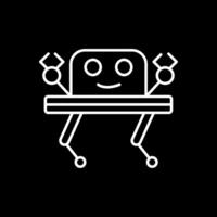 Robotics Line Inverted Icon vector