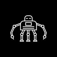 Robotics Line Inverted Icon vector