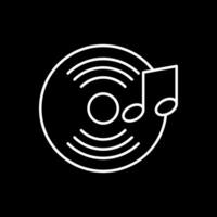 Vinyl Record Line Inverted Icon vector