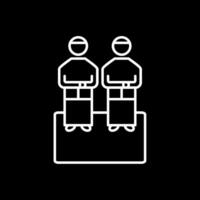 Salat Line Inverted Icon vector