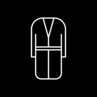 Bath Robe Line Inverted Icon vector