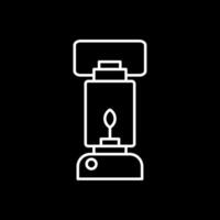 Oil Lamp Line Inverted Icon vector