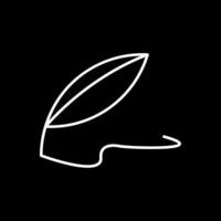 Quill Line Inverted Icon vector