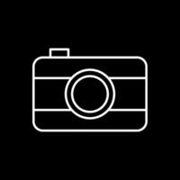 Old Came Line Inverted Icon vector