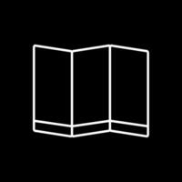 Folding Screen Line Inverted Icon vector