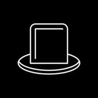 icono de línea de sombrero invertida vector