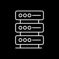 Database Line Inverted Icon vector