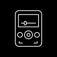 Audio Player Line Inverted Icon vector