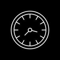 Clock Line Inverted Icon vector
