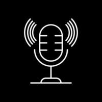 Microphone Line Inverted Icon vector