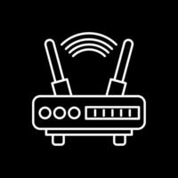 Wifi Line Inverted Icon vector