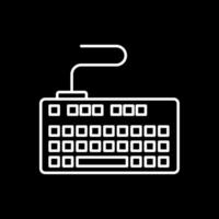 Keyboard Line Inverted Icon vector