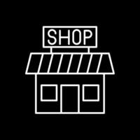 Shop Line Inverted Icon vector