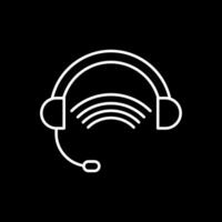 Headphones Line Inverted Icon vector