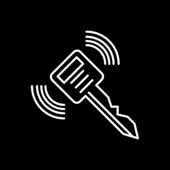 Smart Key Line Inverted Icon vector