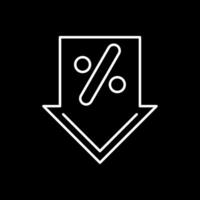 Discount Line Inverted Icon vector