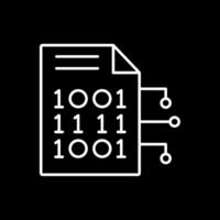 Encryption Data Line Inverted Icon vector