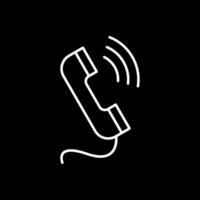 Phone Call Line Inverted Icon vector