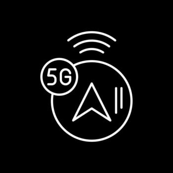 Navigation Line Inverted Icon vector