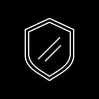 Shield Line Inverted Icon vector