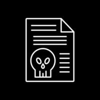 Document Line Inverted Icon vector