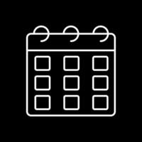 Calendar Line Inverted Icon vector