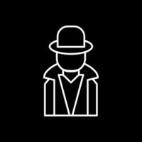 Hacker Line Inverted Icon vector