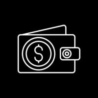 Wallet Line Inverted Icon vector