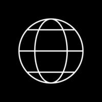 World Line Inverted Icon vector