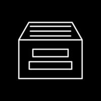 Archive Line Inverted Icon vector