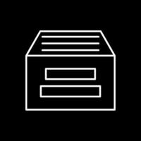 Archive Line Inverted Icon vector