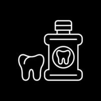 Mouthwash Line Inverted Icon vector