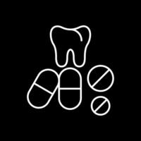 Pills Line Inverted Icon vector