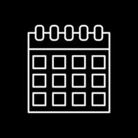 Calendar Line Inverted Icon vector