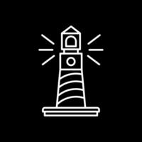 Lighthouse Line Inverted Icon vector