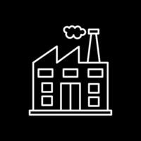 Factory Line Inverted Icon vector