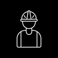 Worker Line Inverted Icon vector