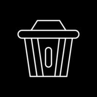 Recycle Bin Line Inverted Icon vector