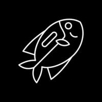 Surgeonfish Line Inverted Icon vector