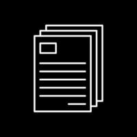 Paper Line Inverted Icon vector