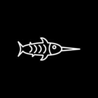 Narwhal Line Inverted Icon vector