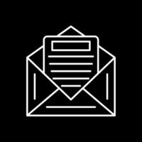 Email Line Inverted Icon vector