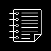 Notes Line Inverted Icon vector