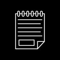 Note Line Inverted Icon vector