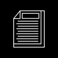 File Line Inverted Icon vector