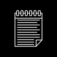 Notepad Line Inverted Icon vector