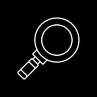 Magnifying Glass Line Inverted Icon vector